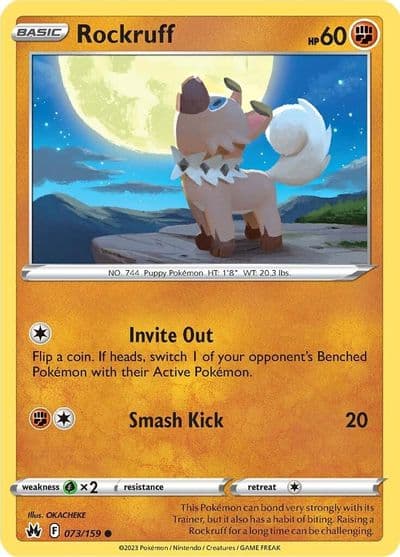 Rockruff SWSH: Crown Zenith Pokemon card