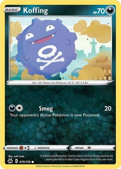 Koffing SWSH: Crown Zenith Pokemon card