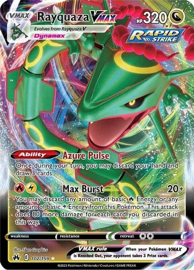 Rayquaza VMAX (102) SWSH: Crown Zenith Pokemon card