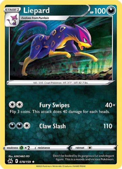 Liepard SWSH: Crown Zenith Pokemon card