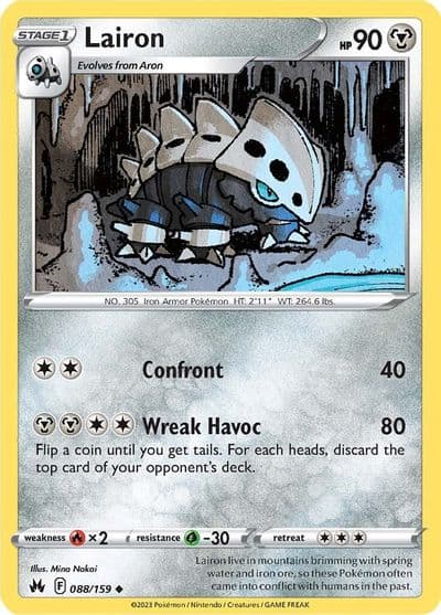 Lairon SWSH: Crown Zenith Pokemon card