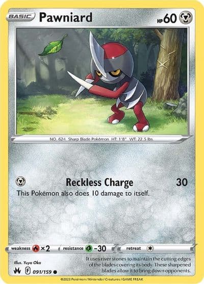 Pawniard (91) SWSH: Crown Zenith Pokemon card