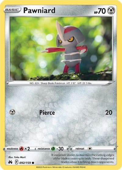 Pawniard (92) SWSH: Crown Zenith Pokemon card