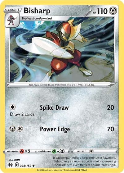 Bisharp SWSH: Crown Zenith Pokemon card
