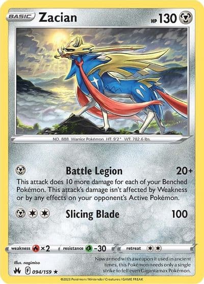 Zacian SWSH: Crown Zenith Pokemon card