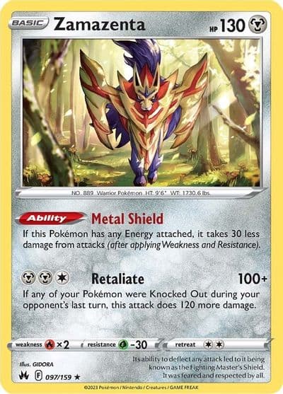 Zamazenta SWSH: Crown Zenith Pokemon card