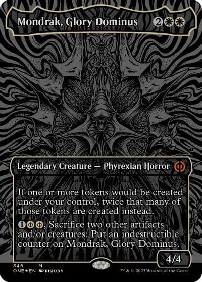 Mondrak Glory Dominus Oil Slick Raised Foil Phyrexia: All Will Be One Magic card