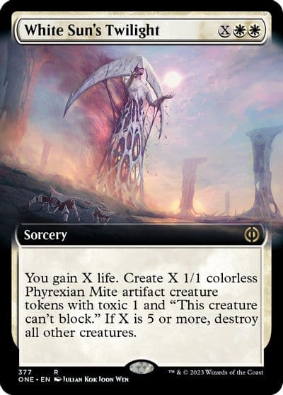 White Suns Twilight Extended Art Phyrexia: All Will Be One Magic card