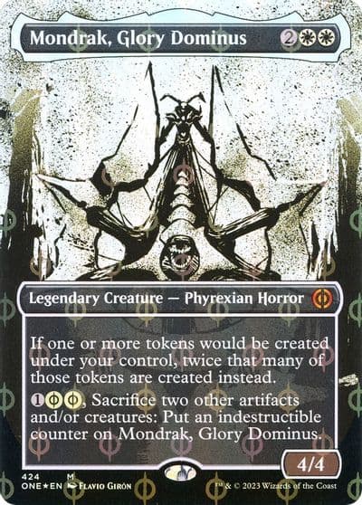 Mondrak Glory Dominus Showcase Step and Compleat Foil Phyrexia: All Will Be One Magic card