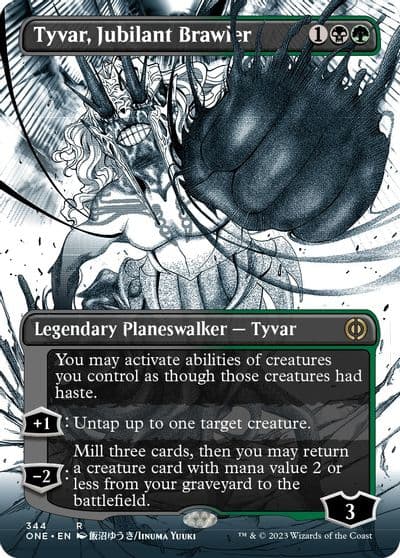 Tyvar Jubilant Brawler Borderless Phyrexia: All Will Be One Magic card