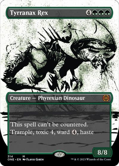Tyrranax Rex Showcase Phyrexia: All Will Be One Magic card