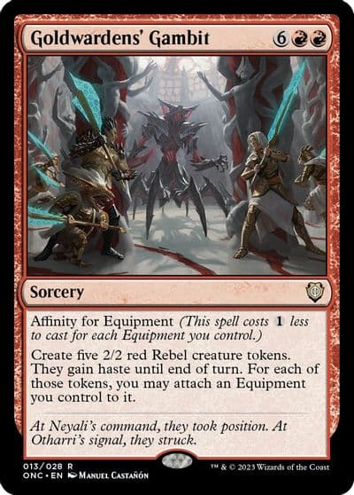 Goldwardens Gambit Commander: Phyrexia: All Will Be One Magic card
