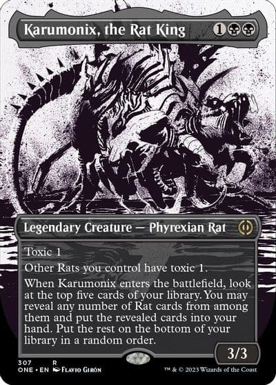 Karumonix the Rat King Showcase Phyrexia: All Will Be One Magic card
