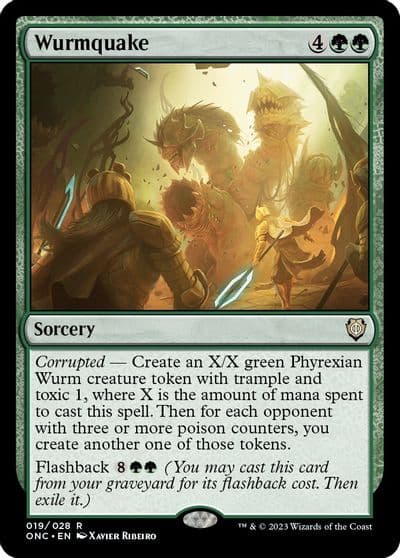Wurmquake Commander: Phyrexia: All Will Be One Magic card