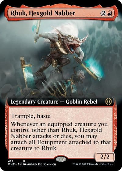 Rhuk Hexgold Nabber Extended Art Phyrexia: All Will Be One Magic card