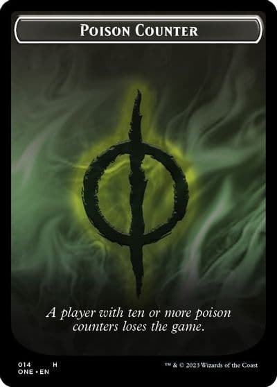 Poison Counter Beast Double Sided Token Commander: Phyrexia: All Will Be One Magic card