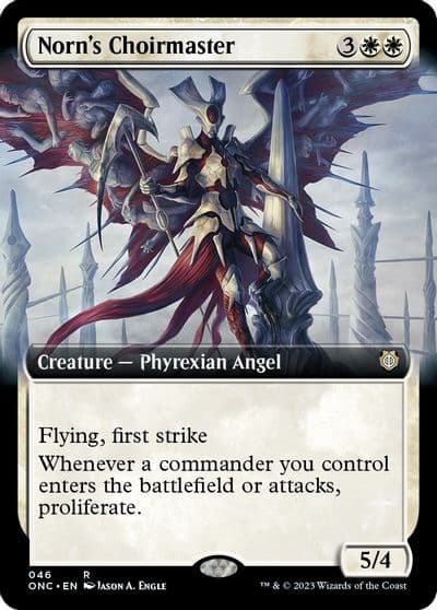 Norns Choirmaster Extended Art Commander: Phyrexia: All Will Be One Magic card