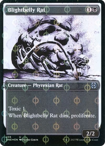 Blightbelly Rat Showcase Step and Compleat Foil Phyrexia: All Will Be One Magic card