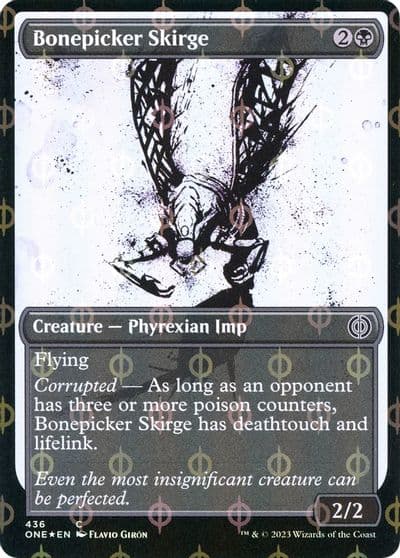 Bonepicker Skirge Showcase Step and Compleat Foil Phyrexia: All Will Be One Magic card