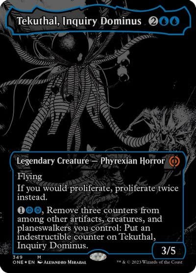Tekuthal Inquiry Dominus Oil Slick Raised Foil Phyrexia: All Will Be One Magic card
