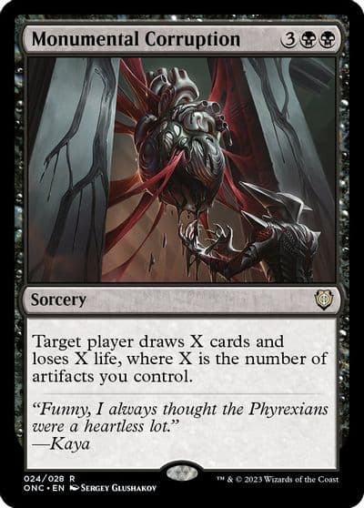 Monumental Corruption Commander: Phyrexia: All Will Be One Magic card