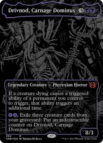 Drivnod Carnage Dominus Oil Slick Raised Foil Phyrexia: All Will Be One Magic card