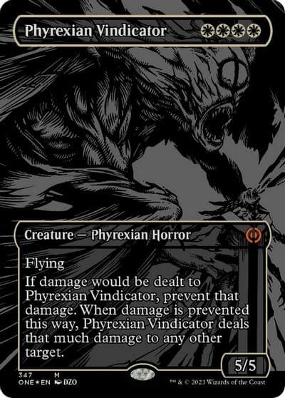 Phyrexian Vindicator Oil Slick Raised Foil Phyrexia: All Will Be One Magic card