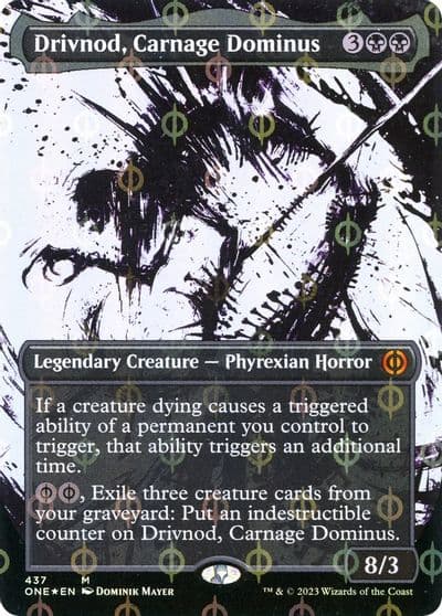 Drivnod Carnage Dominus Showcase Step and Compleat Foil Phyrexia: All Will Be One Magic card