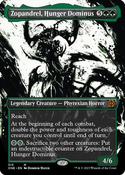 Zopandrel Hunger Dominus Showcase Phyrexia: All Will Be One Magic card
