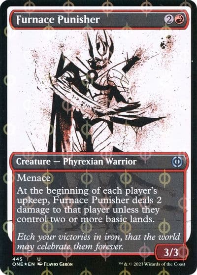 Furnace Punisher Showcase Step and Compleat Foil Phyrexia: All Will Be One Magic card