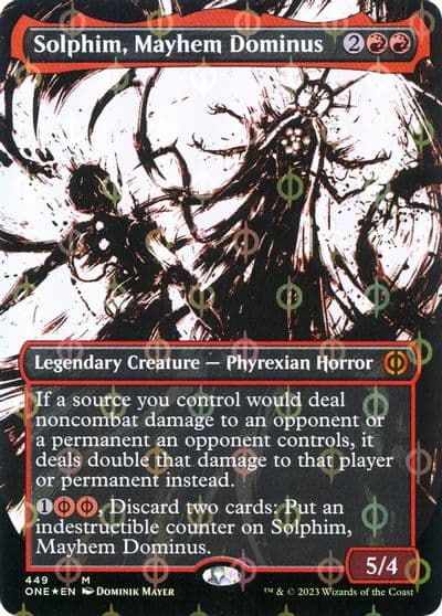 Solphim Mayhem Dominus Showcase Step and Compleat Foil Phyrexia: All Will Be One Magic card