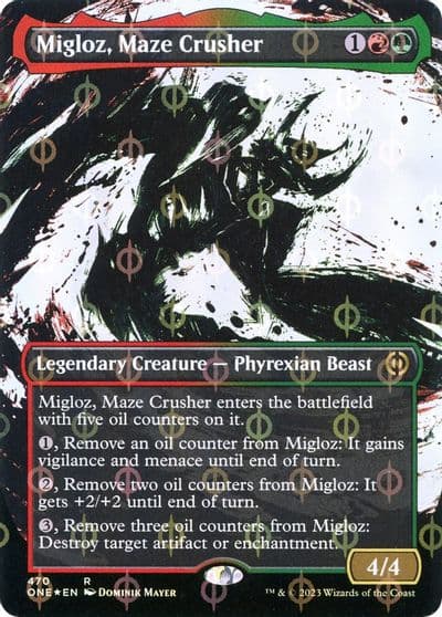 Migloz Maze Crusher Showcase Step and Compleat Foil Phyrexia: All Will Be One Magic card