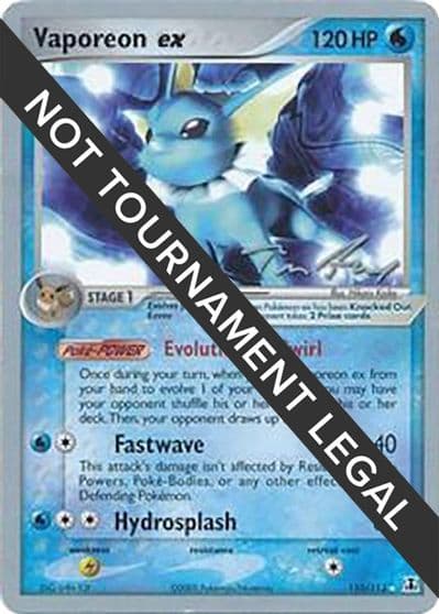 Vaporeon ex - 2007 (Tom Roos) World Championship Decks Pokemon card