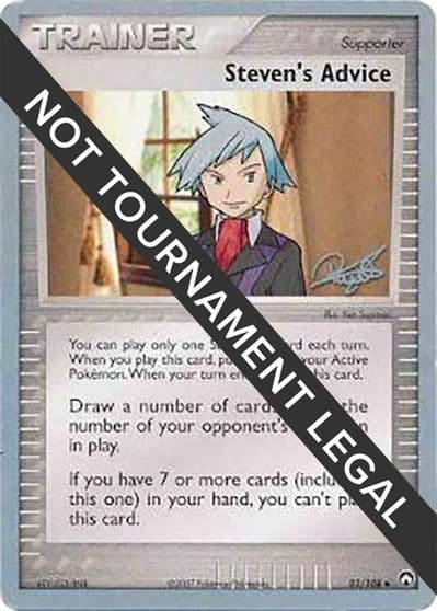 Steven's Advice - 2008 (Paul Atanassov) World Championship Decks Pokemon card