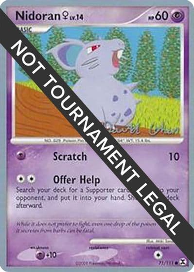 Nidoran F - 2009 (David Cohen) World Championship Decks Pokemon card