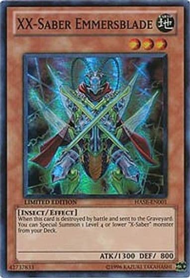 XX Saber Emmersblade Hidden Arsenal 4 Yu-Gi-Oh! card