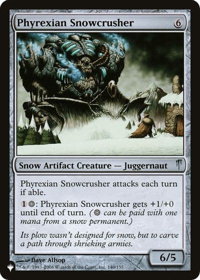 Phyrexian Snowcrusher The List Reprints Magic card