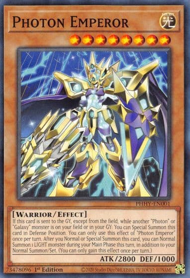 Photon Emperor Photon Hypernova Yu-Gi-Oh! card