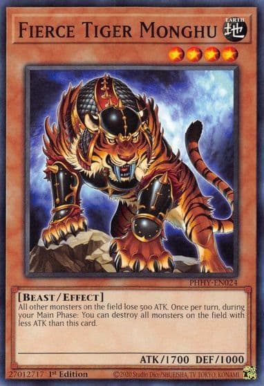 Fierce Tiger Monghu Photon Hypernova Yu-Gi-Oh! card