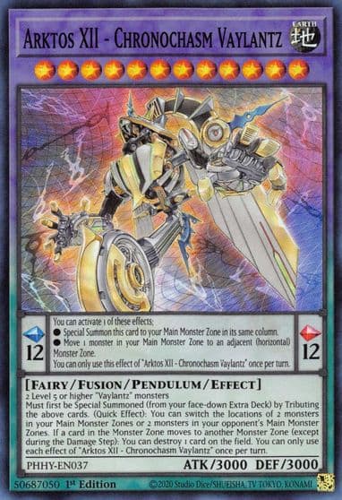 Arktos XII Chronochasm Vaylantz Photon Hypernova Yu-Gi-Oh! card