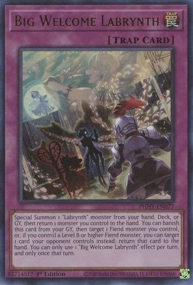 Big Welcome Labrynth Photon Hypernova Yu-Gi-Oh! card