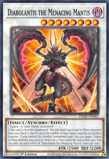 Diabolantis the Menacing Mantis Photon Hypernova Yu-Gi-Oh! card
