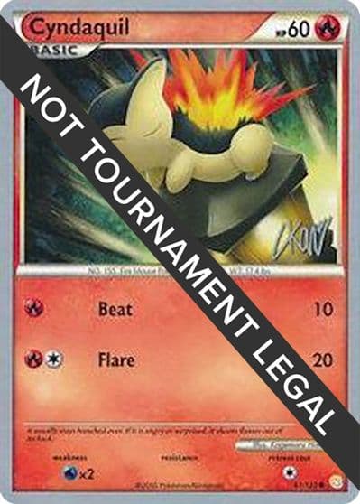 Cyndaquil - 2011 (Christopher Kan) World Championship Decks Pokemon card