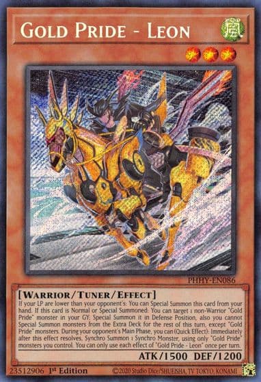 Gold Pride Leon Photon Hypernova Yu-Gi-Oh! card