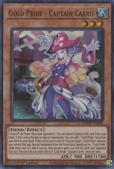 Gold Pride Captain Carrie Photon Hypernova Yu-Gi-Oh! card