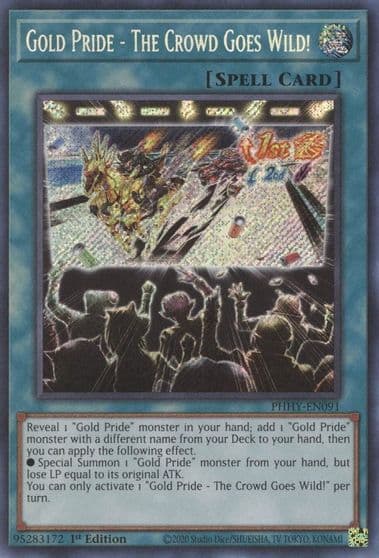 Gold Pride The Crowd Goes Wild Photon Hypernova Yu-Gi-Oh! card