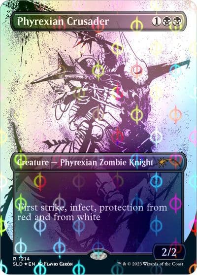 Phyrexian Crusader Step and Compleat Foil Secret Lair Drop Series Magic card