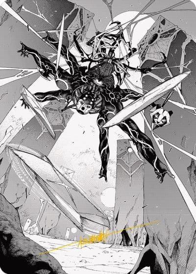 Kaito Dancing Shadow Art Card 78 81 Gold Stamped Signature Art Series: Phyrexia: All Will Be One Magic card