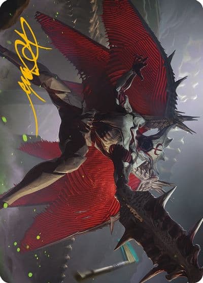 Phyrexian Vindicator Art Card 7 81 Gold Stamped Signature Art Series: Phyrexia: All Will Be One Magic card