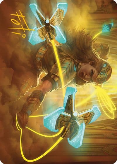Bladehold War Whip Art Card Gold Stamped Signature Art Series: Phyrexia: All Will Be One Magic card